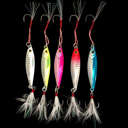 Shore Cast Fishing Lure Slow Shaking Jigbait 7g/10g/15g/20g/25g/30g/40g/60g Jig Artificial Metal Lure Bait 1 Piece Sale