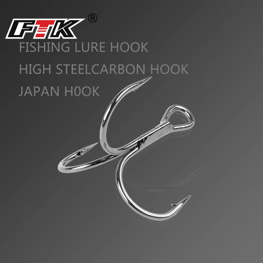 FTK Treble Hook Baitholder Bass Fishing Hook Lure Holder Fly Tying Crank Hook Set Saltwater  Needle Fishhook