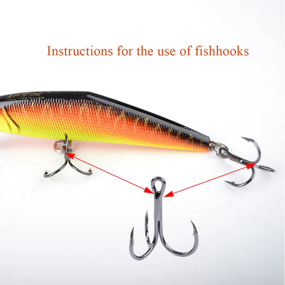 FTK Treble Hook Baitholder Bass Fishing Hook Lure Holder Fly Tying Crank Hook Set Saltwater  Needle Fishhook