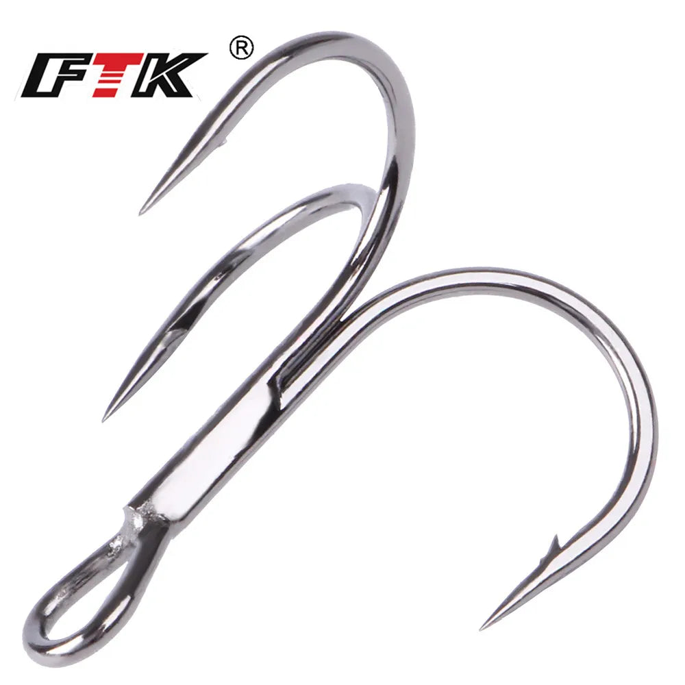 FTK Treble Hook Baitholder Bass Fishing Hook Lure Holder Fly Tying Crank Hook Set Saltwater  Needle Fishhook