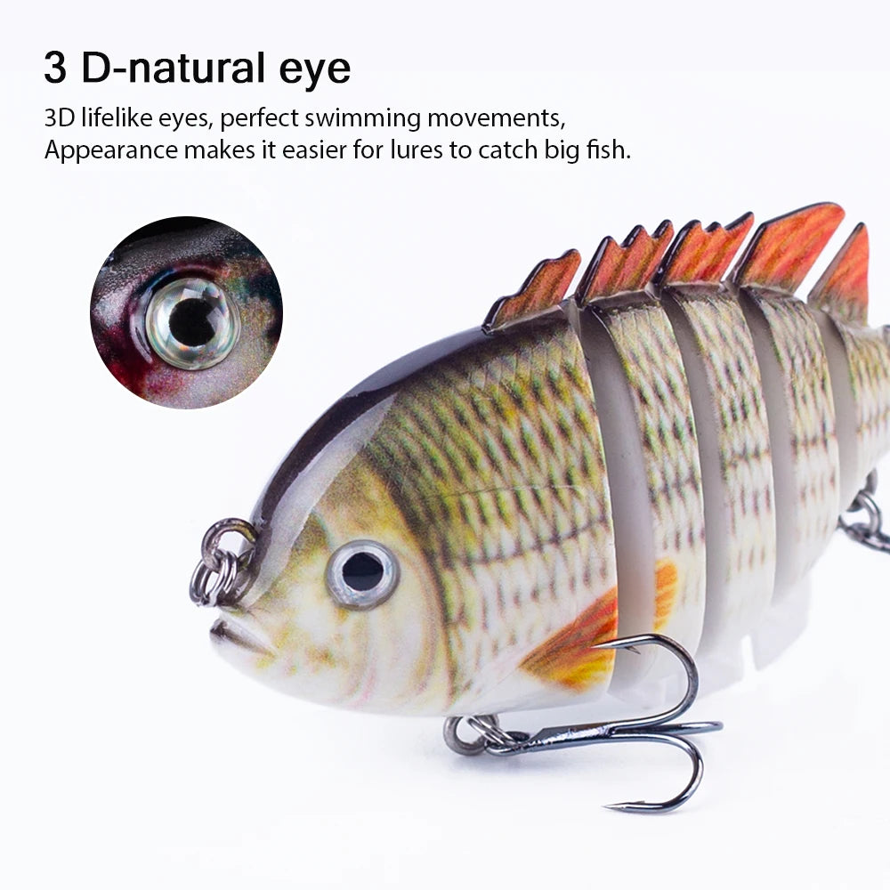Hanlin 7.5cm 14.5g Многосоставные рыболовные приманки, тонущий шэд, воблер, жесткий корпус, свимбейт, реалистичная приманка для солнечной рыбы и окуня