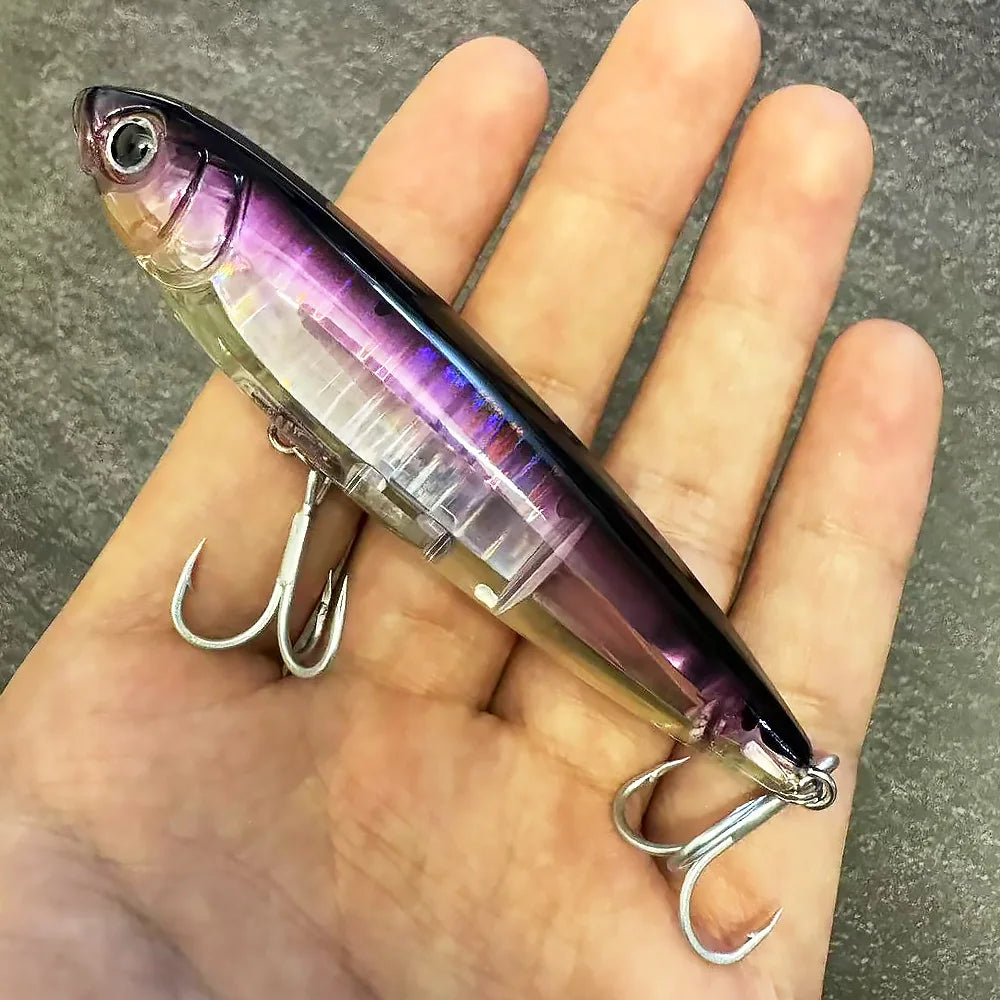 Floating Pencil Bait 17.5g 10cm Topwater Walk The Dog Fishing Lure 3D Swimbait Hook Popper Pesca Wobbler Minnow Rattle Cranbait