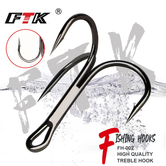 FTK Treble Hook Baitholder Bass Fishing Hook Lure Holder Fly Tying Crank Hook Set Saltwater  Needle Fishhook