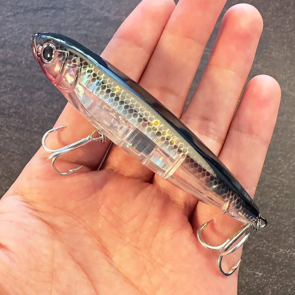 Floating Pencil Bait 17.5g 10cm Topwater Walk The Dog Fishing Lure 3D Swimbait Hook Popper Pesca Wobbler Minnow Rattle Cranbait