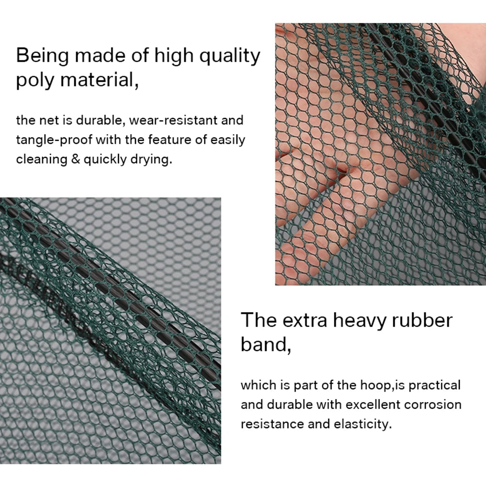 Retractable Landing Net Folding 1.9m/1.5m/1.3m Telescopic Fishing Net Outdoor Sea Mesh Portable Hand Dip Net For Carp Fly Fun