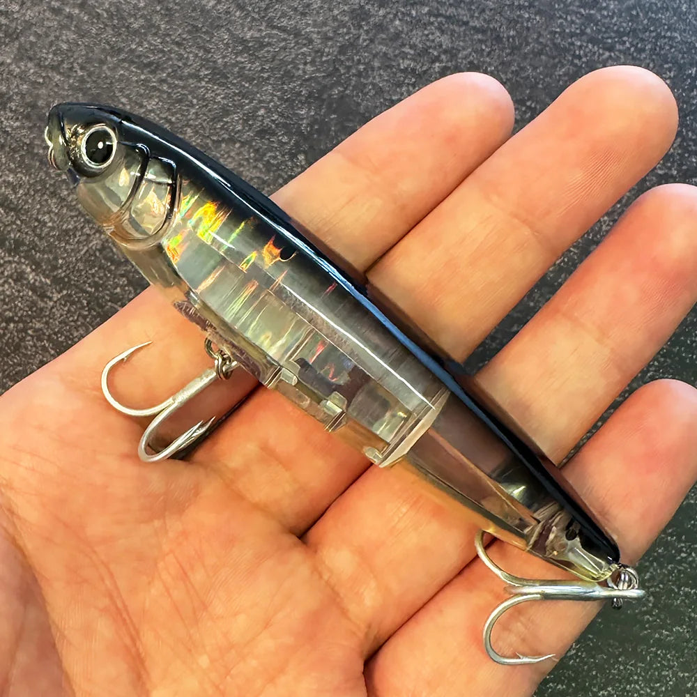 Floating Pencil Bait 17.5g 10cm Topwater Walk The Dog Fishing Lure 3D Swimbait Hook Popper Pesca Wobbler Minnow Rattle Cranbait