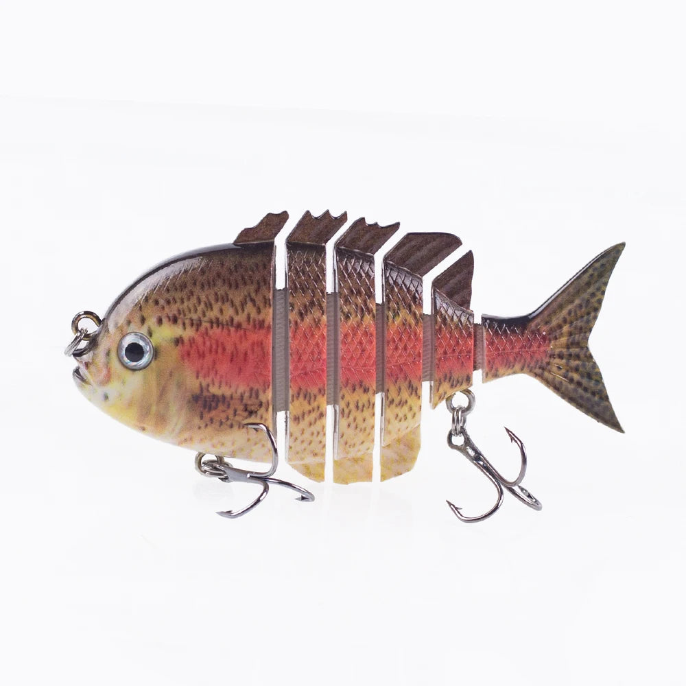 Hanlin 7.5cm 14.5g Многосоставные рыболовные приманки, тонущий шэд, воблер, жесткий корпус, свимбейт, реалистичная приманка для солнечной рыбы и окуня