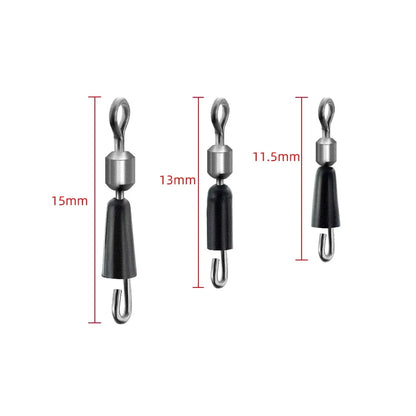 20pcs Fishing Swivels Snap Quick Change Swivel for Feeder Fishing Sea Fishing Accessories
