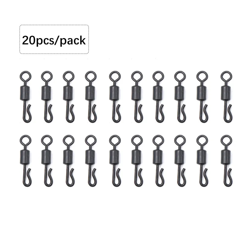 Carp Fishing Swivels For Hair Carp Rig Sleeve Connector Accessories Fishing Quick Change Hooklink Snap Swivels Terminal Tackle