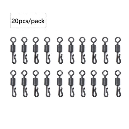 Carp Fishing Swivels For Hair Carp Rig Sleeve Connector Accessories Fishing Quick Change Hooklink Snap Swivels Terminal Tackle