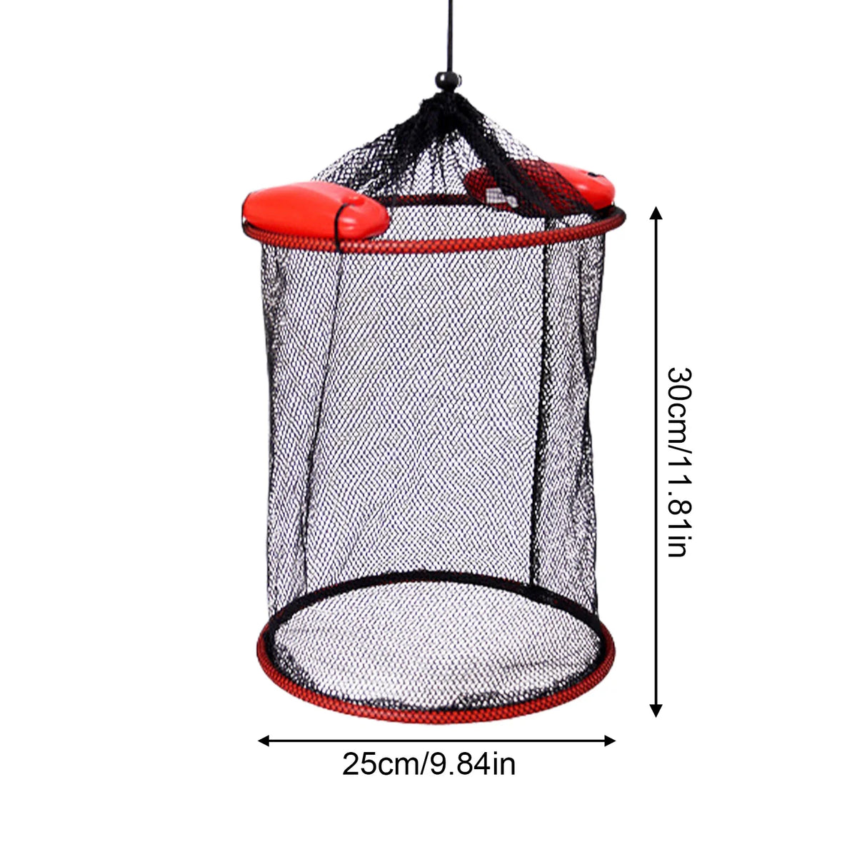 Floating Fishing Net Thickened Woven Fish Shrimp Basket Portable Mesh Landing Bucket Storage Bag Anti-jump Net Lobster Pocket