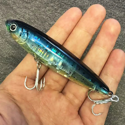 Floating Pencil Bait 17.5g 10cm Topwater Walk The Dog Fishing Lure 3D Swimbait Hook Popper Pesca Wobbler Minnow Rattle Cranbait