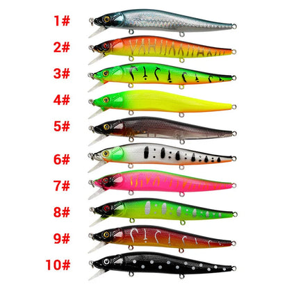 1pc 4.52inch/0.49oz Plastic Simulation Lure, Minnow Hard Bait With 3 Treble Hooks, Artificial Bait For Pike Carp