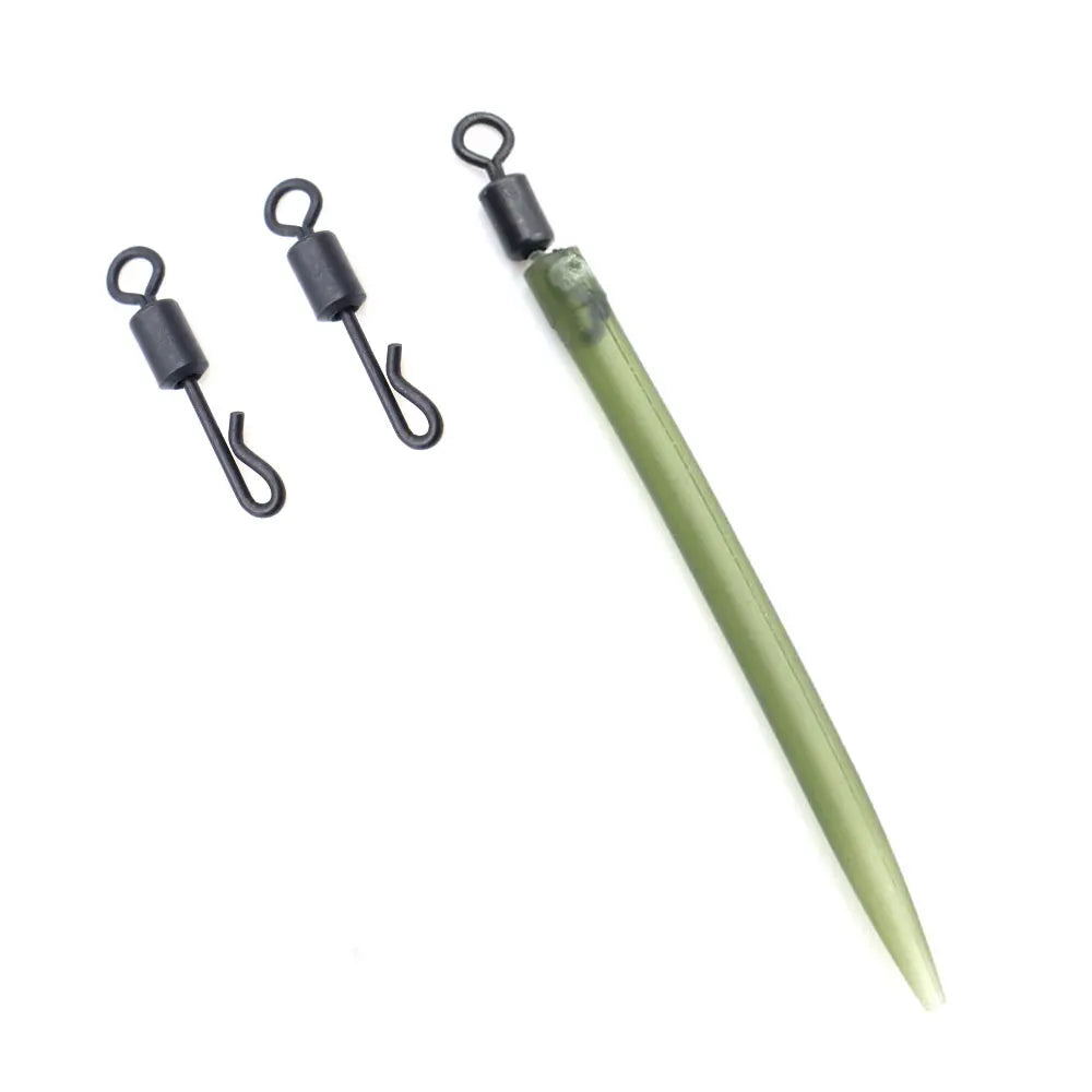 Carp Fishing Swivels For Hair Carp Rig Sleeve Connector Accessories Fishing Quick Change Hooklink Snap Swivels Terminal Tackle