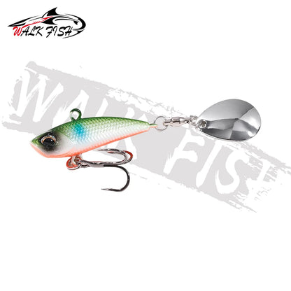 WALK FISH 7g 11g 15g 21g Spinner Bait Metal VIB Fishing Lure Rotating Tail Vibration Sequins Japan Wobbler Trolling Bait Pesca