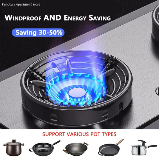 Enamel Gas Stove Energy-saving Cover Fire-gathering Reflection Outdoor Universal Ring Wind Shield Gas Stove Accessories Bracket