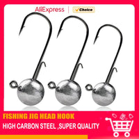1g 2g 3g 4g -20g all size fishing jig head hook for worm soft lure bait ,round head crank jigging fishing hooks