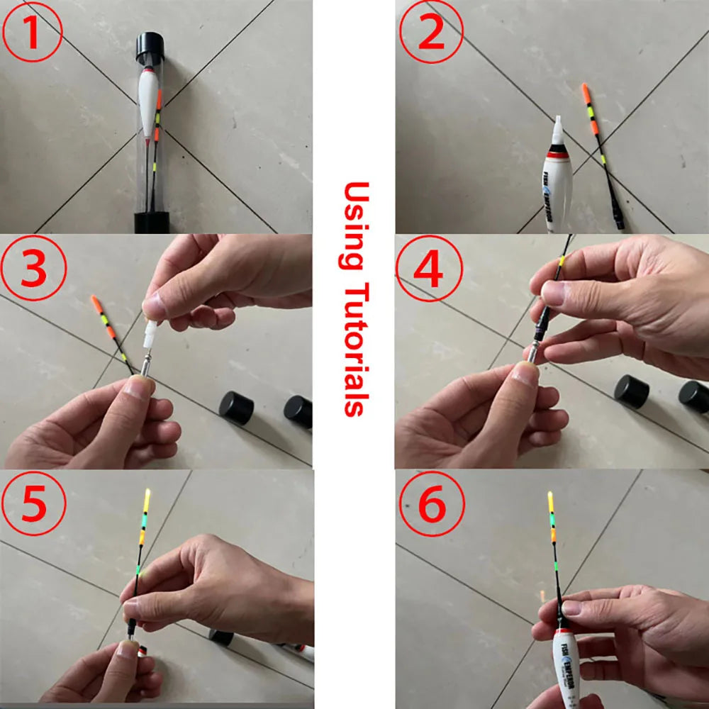 2Pcs/Lot Summer Fishing LED Night Luminous Electronic Float BuoyLarge Buoyancy 3g-13g With CR425 Battery 2024 Fishing Tackle