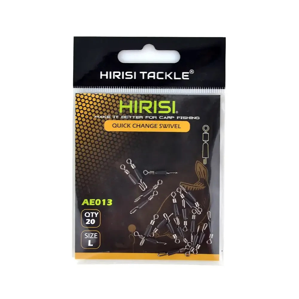 20pcs Fishing Swivels Snap Quick Change Swivel for Feeder Fishing Sea Fishing Accessories