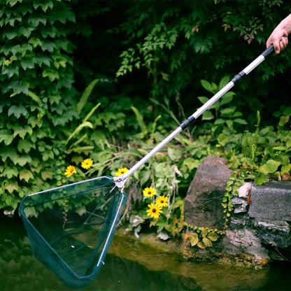 Triangle Fishing Landing Net with Telescoping Pole Handle Easy Catching or Releasing Fishing net for Fly Trout Carp Course Sea
