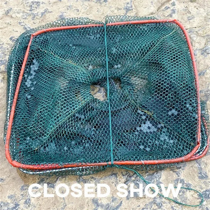 Collapsible Cast Net Fish Cage 1pc Nylon Mesh Fine Trap For Crab Shrimp And Crayfish Fishing Tackle For Outdoor Enthusiasts