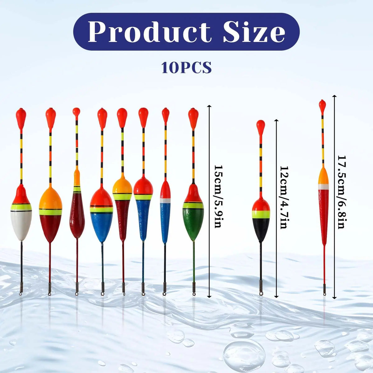 Fishing Buoys, 10 Oval-shaped Trout Hard Foam Buoys, Foam Fishing Buoys, Wooden Sliding Fishing Buoys, Bass Fishing Lines