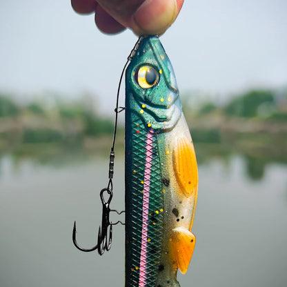Rosewood Assist Treble Hook With Bait Holder Spikes For Soft Fishing Lure Swimbait T-Trebles Claw Stinger Rig Hooks Accessories