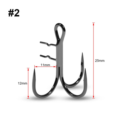 Rosewood Assist Treble Hook With Bait Holder Spikes For Soft Fishing Lure Swimbait T-Trebles Claw Stinger Rig Hooks Accessories