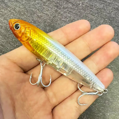 Floating Pencil Bait 17.5g 10cm Topwater Walk The Dog Fishing Lure 3D Swimbait Hook Popper Pesca Wobbler Minnow Rattle Cranbait