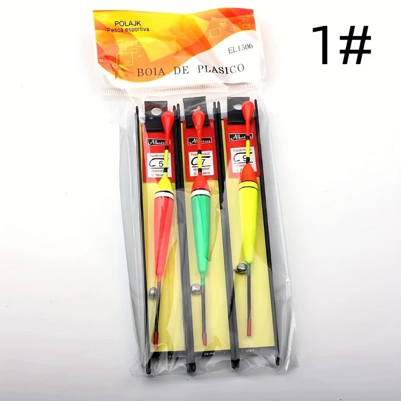 3PCS Beginner-Friendly Fishing Float Set - Shallow Water Bobber Rig with Upright Floats