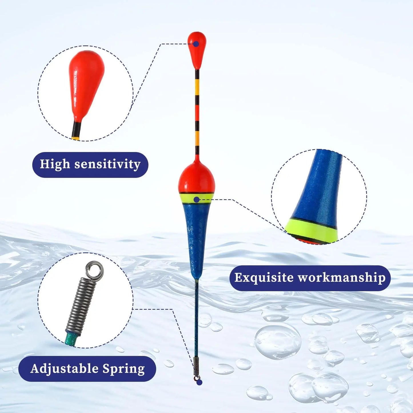 Fishing Buoys, 10 Oval-shaped Trout Hard Foam Buoys, Foam Fishing Buoys, Wooden Sliding Fishing Buoys, Bass Fishing Lines