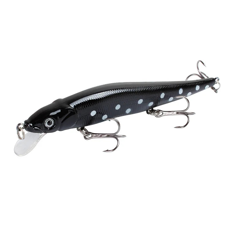 1pc 4.52inch/0.49oz Plastic Simulation Lure, Minnow Hard Bait With 3 Treble Hooks, Artificial Bait For Pike Carp