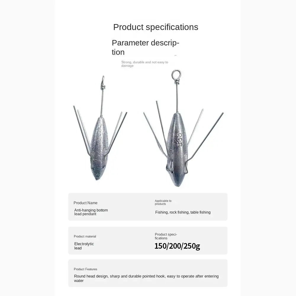 Fishing Sinker Weights Wear-resistant Fishing Sinkers Drop Shot 85g-280g for Saltwater Freshwater Fishing Tackle Accessories