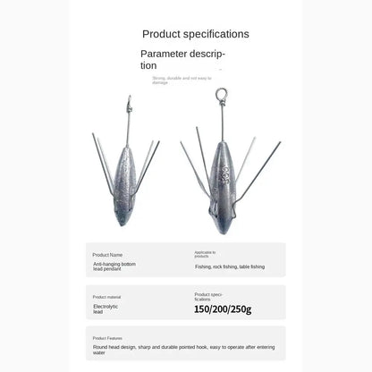 Fishing Sinker Weights Wear-resistant Fishing Sinkers Drop Shot 85g-280g for Saltwater Freshwater Fishing Tackle Accessories