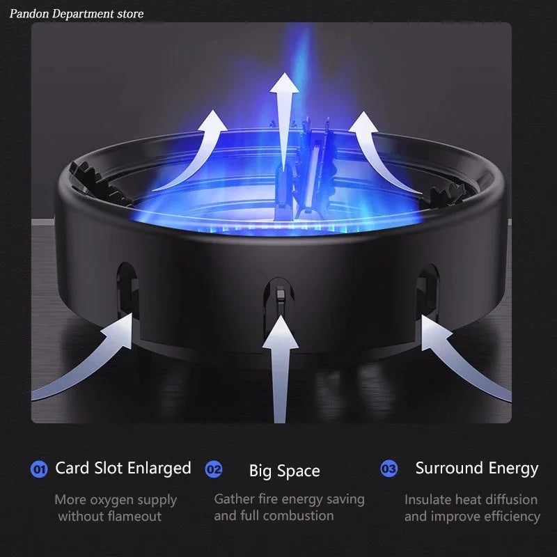 Enamel Gas Stove Energy-saving Cover Fire-gathering Reflection Outdoor Universal Ring Wind Shield Gas Stove Accessories Bracket