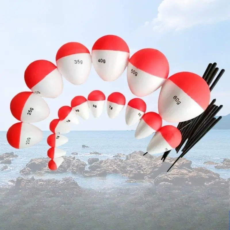 10Pcs Fishing Float Foam Fish Floats Drift Big Belly Drifts Long Casting Drifts 1g/2g/3g/5g/10g Buoy Flotador Gear Fishs Float