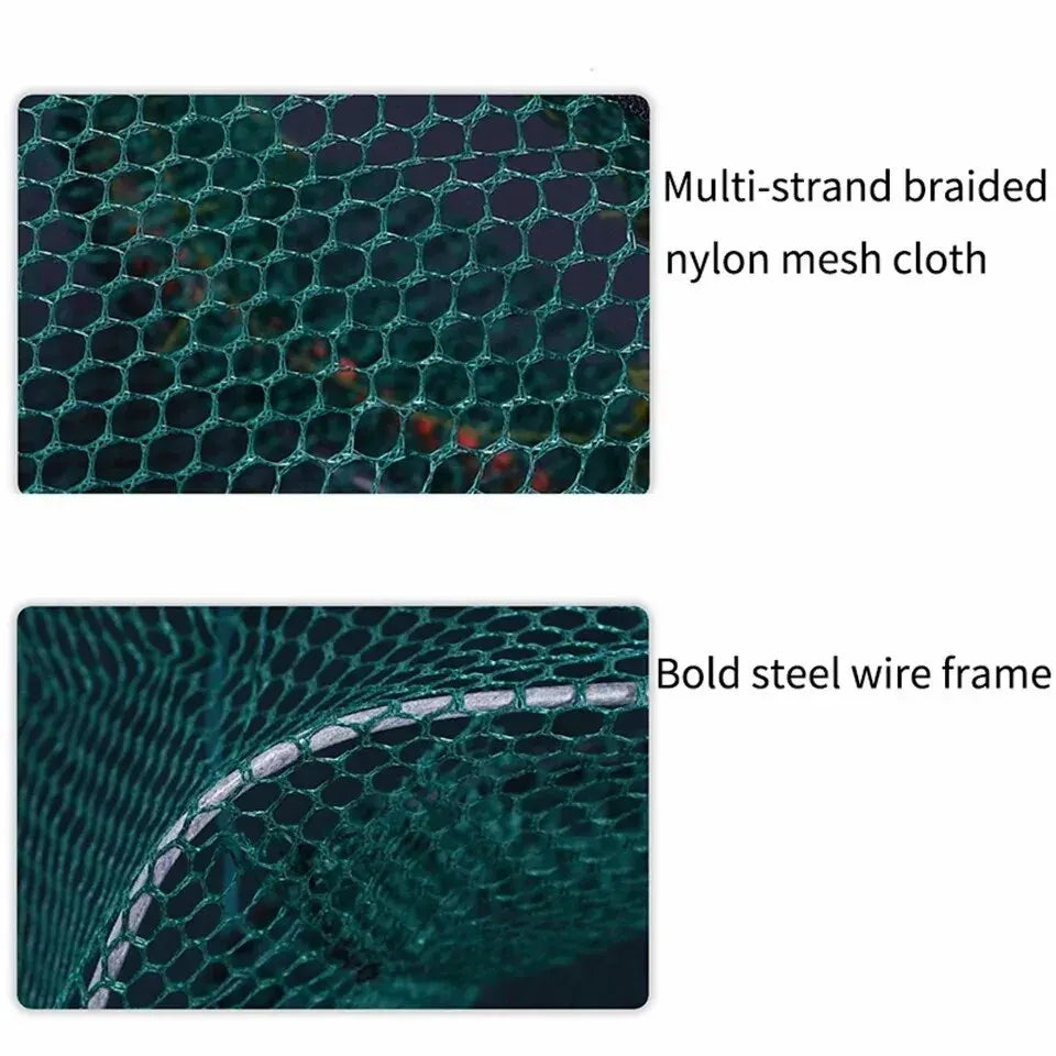 Collapsible Cast Net Fish Cage 1pc Nylon Mesh Fine Trap For Crab Shrimp And Crayfish Fishing Tackle For Outdoor Enthusiasts
