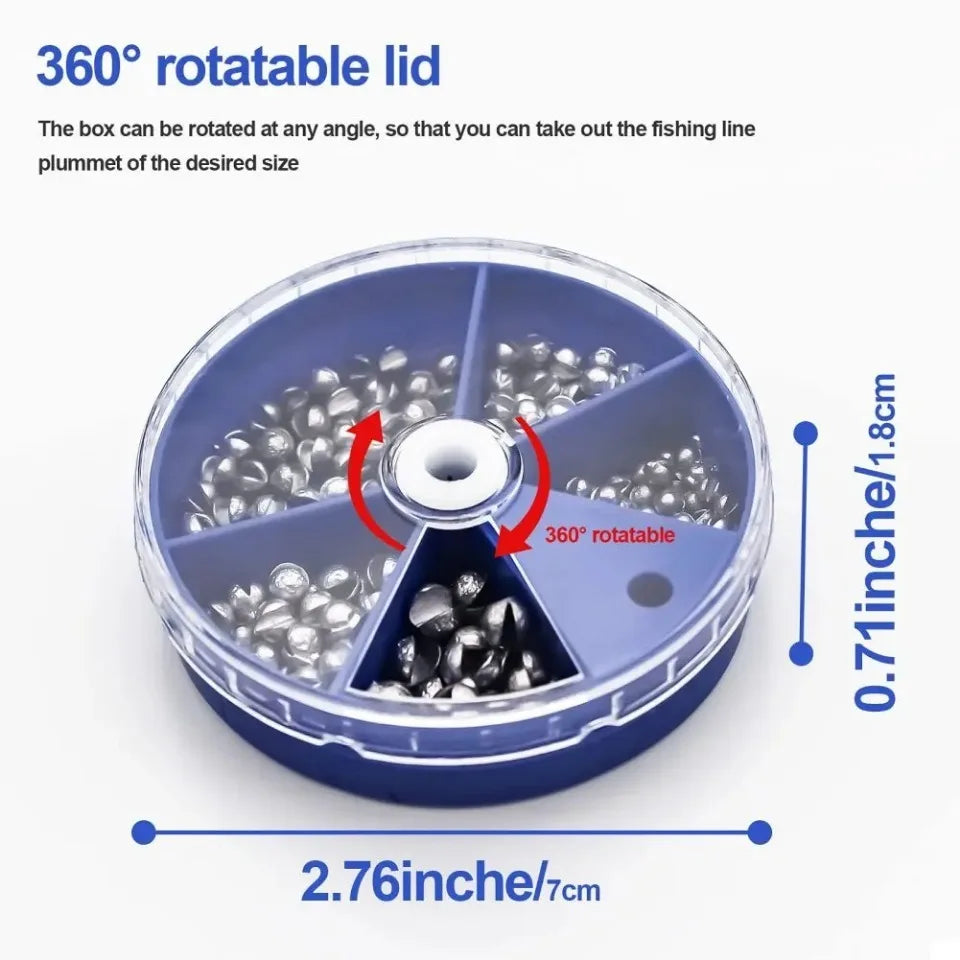 205PCS Fishing Weights Sinkers Removable Fishing Split Sinker Split Fishing Split Sinkers Fishing Egg Weight Split Sinker Set