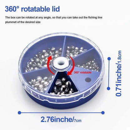 205PCS Fishing Weights Sinkers Removable Fishing Split Sinker Split Fishing Split Sinkers Fishing Egg Weight Split Sinker Set
