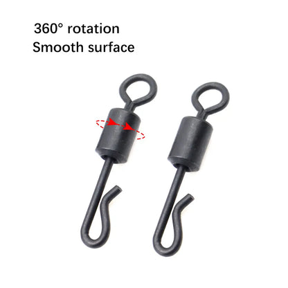 Carp Fishing Swivels For Hair Carp Rig Sleeve Connector Accessories Fishing Quick Change Hooklink Snap Swivels Terminal Tackle