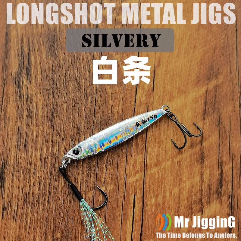 Mr JigginG Fast Sinking Metal Jig Lure 10/15/20/30/40g Saltwater Shore Casting Fishing Sea Bass Metal Jig Artificial Bait Tackle