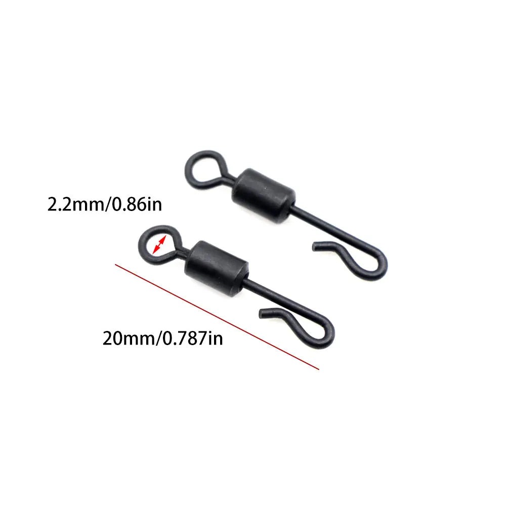Carp Fishing Swivels For Hair Carp Rig Sleeve Connector Accessories Fishing Quick Change Hooklink Snap Swivels Terminal Tackle