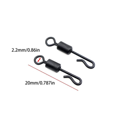 Carp Fishing Swivels For Hair Carp Rig Sleeve Connector Accessories Fishing Quick Change Hooklink Snap Swivels Terminal Tackle